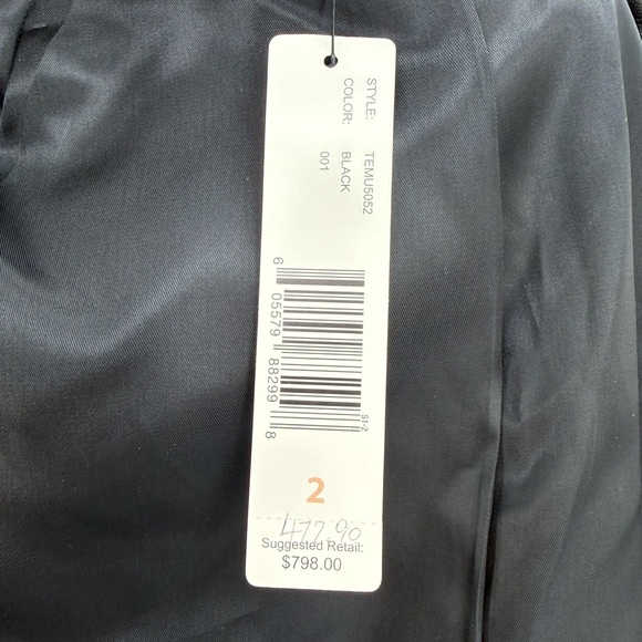 Ellen Tracy Genuine Black Leather Blazer Jacket Tailored Fit Single Button SZ 2 - Picture 8 of 14